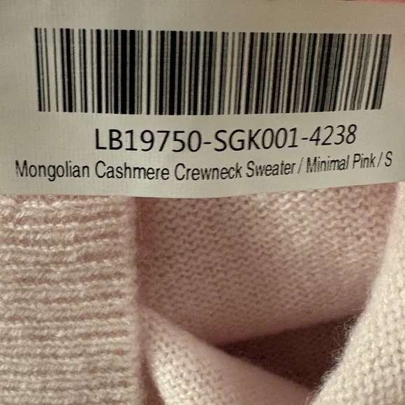 Quince - 100% Mongolia Cashmere Crew Neck Sweater - Soft Pink - SO SOFT! - Picture 4 of 4